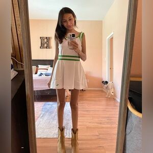 Vintage ‘70s Saks Fifth Avenue Active Sportswear White & Green Tennis Dress